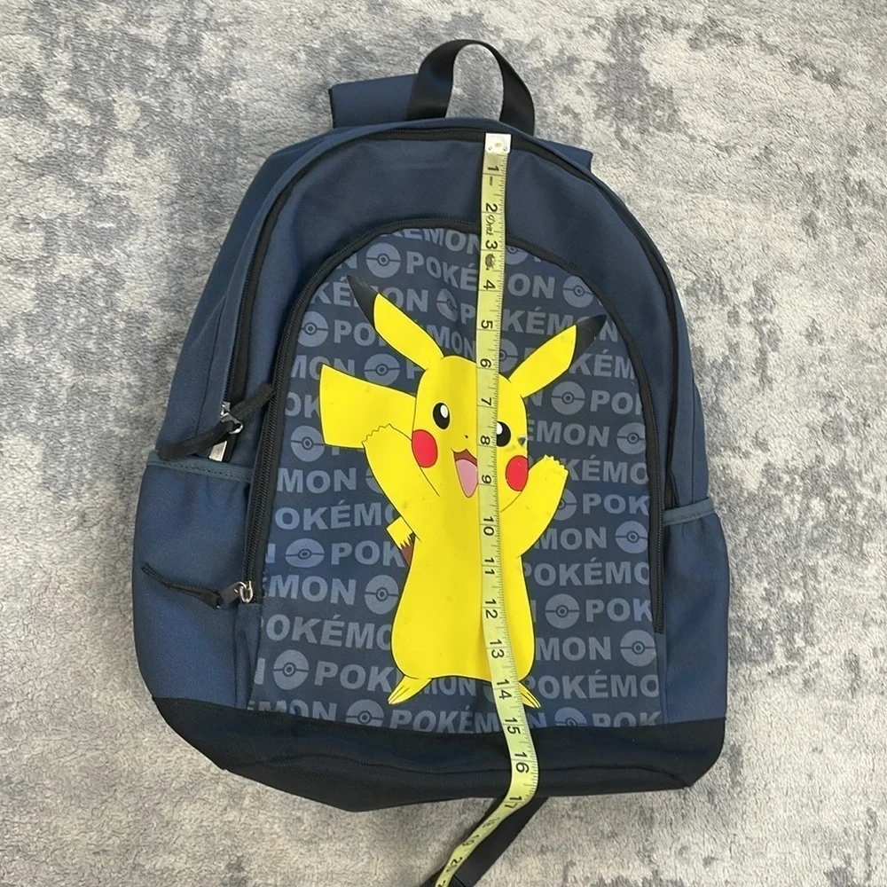 Recycled Pokemon Backpack Pikachu Grey Gray School